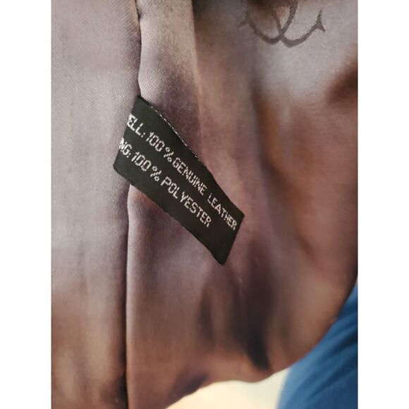 Ciro‎ Citterio Leather Jacket Size Medium Missing Button On Sleeve - Picture 9 of 10